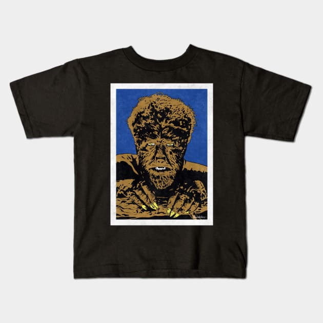 THE WOLFMAN (Pop Art) Kids T-Shirt by Famous Weirdos